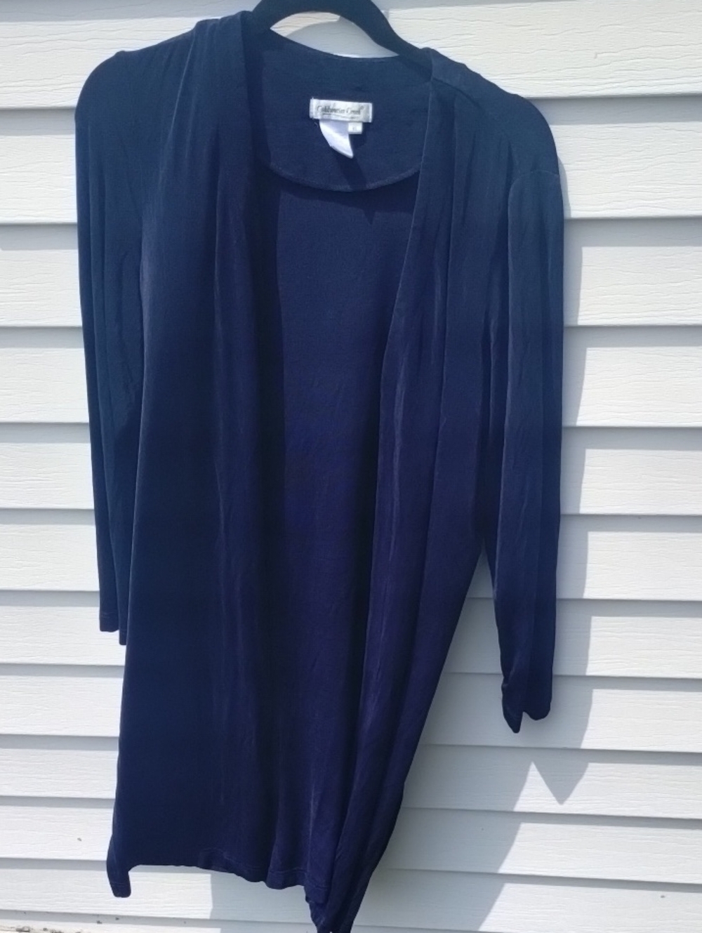 Navy Blue Coldwater Creek Slinky  Cardigan